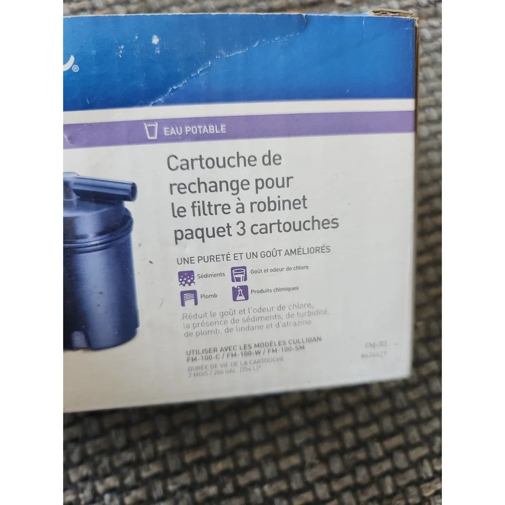 Culligan FM-R Faucet Mount Replacement Cartridge 3 Pack FM-100-C FM-100-W-Sealed